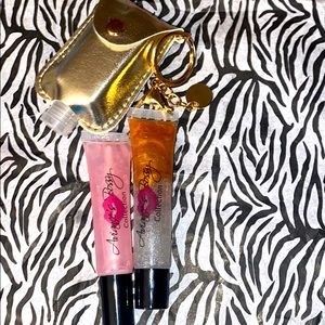 Lipgloss keychain with hand Sanitizer
